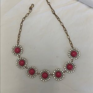 Hot pink J.Crew statement necklace